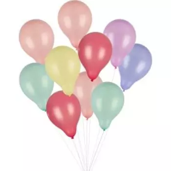 Набор шаров воздушных Пастель, 10 шт, в ассортименте