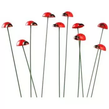 Набор штекеров Божья коровка, 2.5 см, длина 25 см, 10 шт