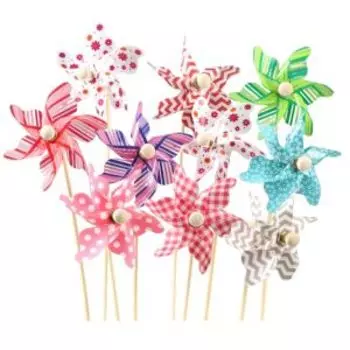 Набор штекеров Ветерок, 4х7 см, длина 25 см, 10 шт, в ассортименте