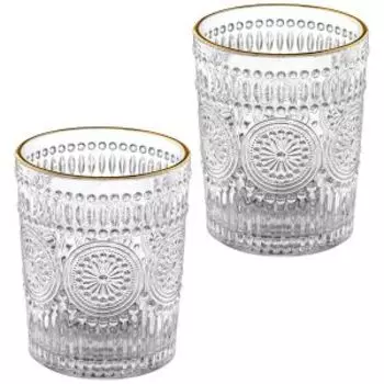 Набор стаканов Elan Gallery, 2 шт, 300 мл, с золотым кантом, стекло