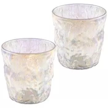 Набор стаканов Elan Gallery Жемчужные, 2 шт, 300 мл, рельефный, матовый, стекло