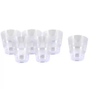 Набор стаканов EuroHouse Кристалл, 6 шт, 200 мл, пластик