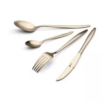 набор столовых приборов APOLLO Lungo matt Сhampagne 16 пр., нерж.сталь