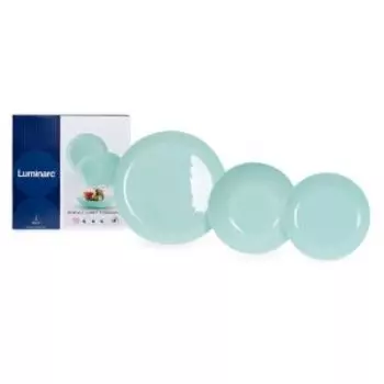 набор столовый Дивали Лайт Тюркуаз 18пр, стекло