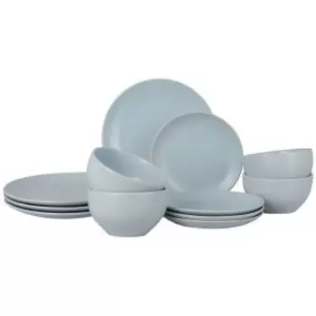 Набор столовый Домовой Blue, 12 предметов, керамика