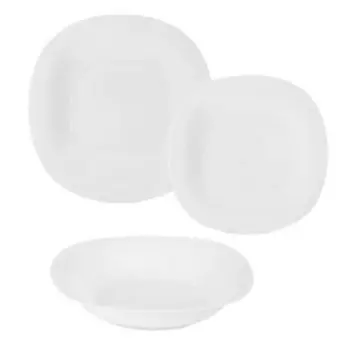 Набор столовый Карин, 6 персон, 18 предметов, стекло, белый