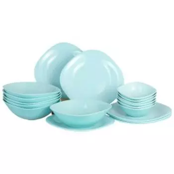 Набор столовый Lavenir Green, 6 персон, 18 предметов, стеклокерамика