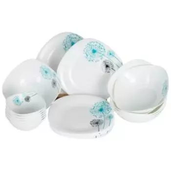Набор столовый Lavenir Одуванчики, 6 персон, 18 предметов, стеклокерамика