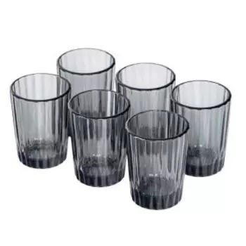Набор стопок OSZ Мистерия Графит, 6 шт, 50 мл, стекло