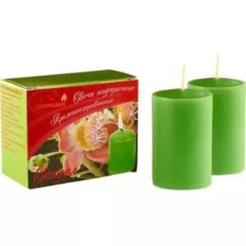 Набор свечей-столбиков Chameleon с ароматом сандала, 2 шт, 4х6 см, 6-8 часов