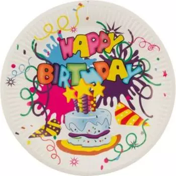 Набор тарелок бумажных Happy Birthday Волшебная страна, 18 см, 6 шт