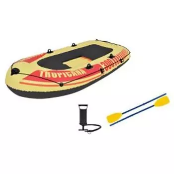 Набор Тропикана, лодка надувная, 252х125х40 см, весла 2 шт, насос