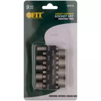 набор усиленных головок CrV 9 шт. ( 5 - 13 мм.)