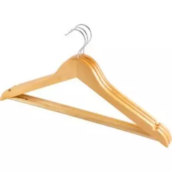 набор вешалок д/одежды РЫЖИЙ КОТ деревянных с перекладиной, 45х23х1,2см, лакированных, 3 шт