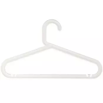 Набор вешалок для одежды, 10 шт, 40 см, пластик, белый