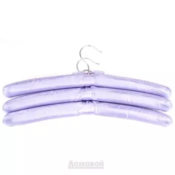 Набор вешалок для одежды, сатин, ППУ, сталь, 3 шт, 39 х 11 см