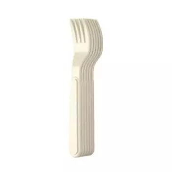 Набор вилок Idi land, 6 шт, светло-бежевый, пластик