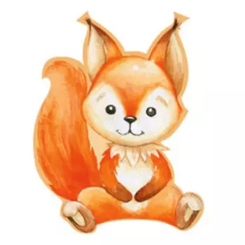 Наклейка Белочка на вспененном ПВХ, 37х29 см