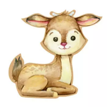 Наклейка Олень на вспененном ПВХ, 33х35 см