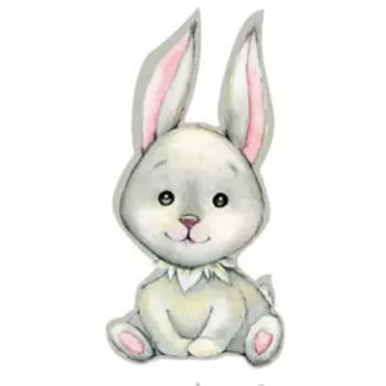 Наклейка Заяц на вспененном ПВХ, 40х18 см