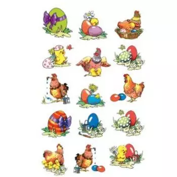 Наклейки декоративные для украшения пасхальных яиц, в ассортименте
