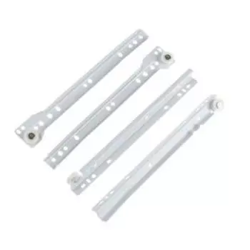 Направляющие для ящиков роликовые, 400 мм, белый