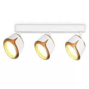 Настенно-потолочный поворотный спот TN71235/3 WH/GD, GX53, 38 см, белый/золото