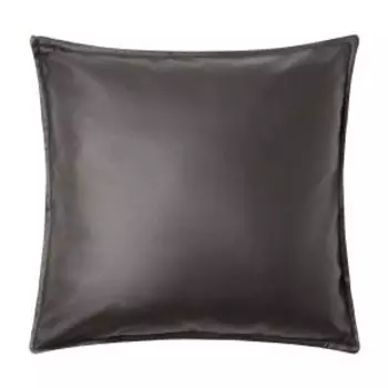 Наволочка декоративная Этель Искусственная кожа, 45х45 см, черный, кожзам