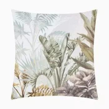 Наволочка декоративная Этель Тропический сад, 45х45 см, велюр