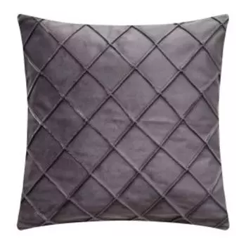 наволочка для декоративных подушек Этель Соло, размер: 43х43см, цв.серый, велюр п/э 100%