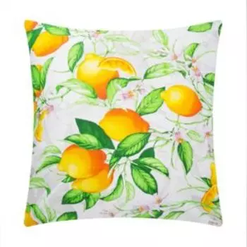 Наволочка Этель Лимонное утро, 70х70 см, бязь, белый/желтый