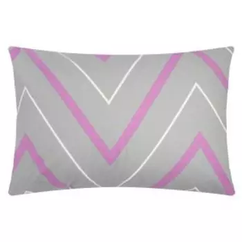 Наволочка Этель Сиренево-серые зигзаги, 50х70 см, поплин, серый
