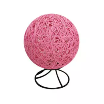 Ночник светодиодный, 2 Вт, 6 диодов, 3200K, 200 Лм, 220 В, ротанг, розовый