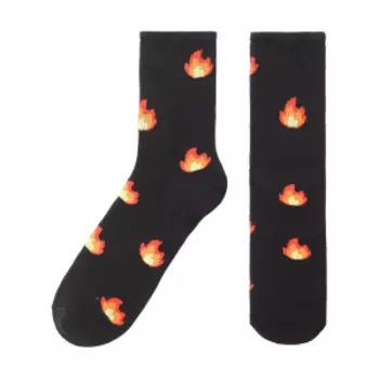 Носки мужские Kaftan Огни, р. 27-29, хлопок/полиамид, черный