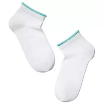 Носки женские Conte Elegant Active, р.23, белый-бледно-бирюзовый