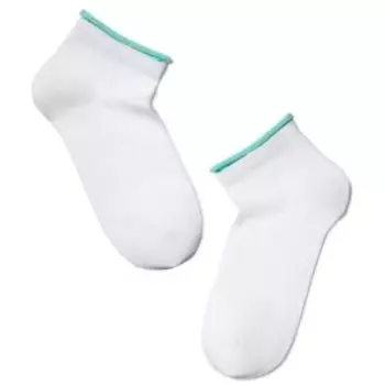 Носки женские Conte Elegant Active, р.25, белый-бледно-бирюзовый