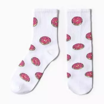 Носки женские Kaftan Donuts, р. 36-39, 23-25 см, белый