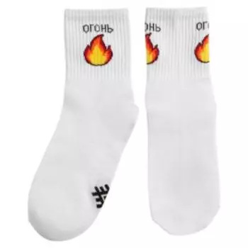 Носки женские Kaftan Огонь, р. 36-39, 23-25 см, белый