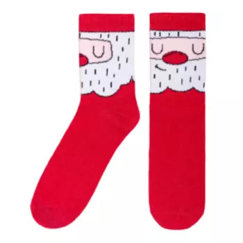 Носки женские Kaftan Санта, р. 23-25, хлопок/полиамид, красный