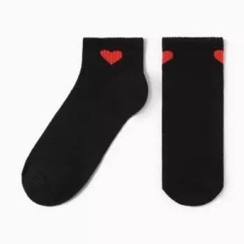 Носки женские Kaftan Сердце, р. 36-40, 23-25 см, черный