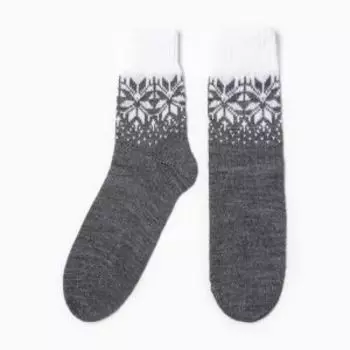 Носки женские шерстяные Baranowool, р.36-40, ангорская шерсть/акрил/шерсть, cерый