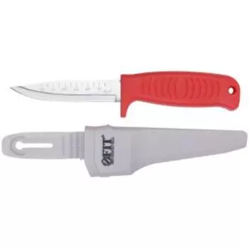 нож строительный, нержав.сталь, пластиковая ручка, линейка на лезвии