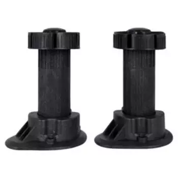 Ножка цокольная пластиковая Tech-Krep с 1 клипсой, 95-125 мм, 2 шт, черная