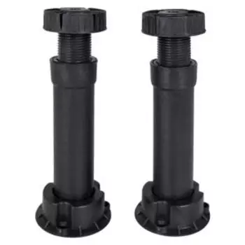 Ножка цокольная пластиковая Tech-Krep с 1 клипсой, 145-165 мм, 2 шт, черная