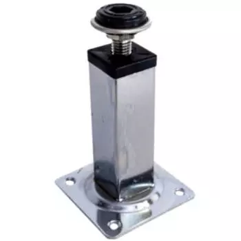 Ножка металлическая, регулируемая, 25х25х150мм, хром