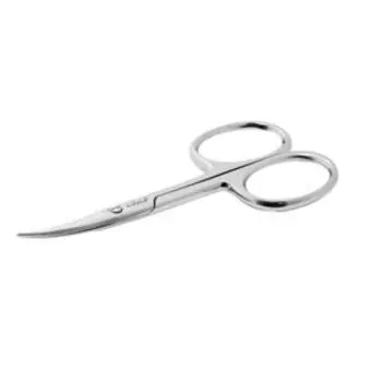 Ножницы Kaizer маникюрные широкие, закругленные, заточенные, серебро