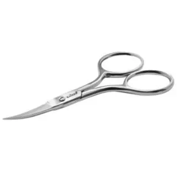 Ножницы Kaizer маникюрные закругленные, серебро, заточенные