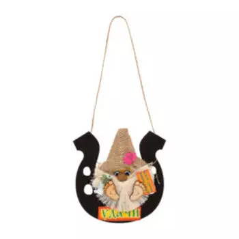 Оберег-подвес подкова Банник, 14х15х2,5 см