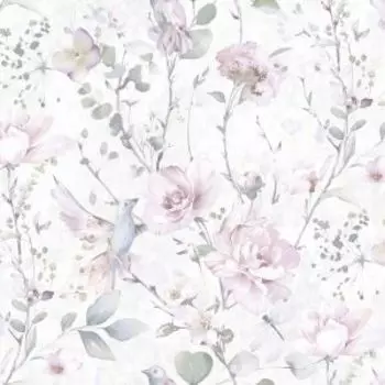 Обои Ateliero Garden, горячее тиснение на флизелиновой основе, белый, 1,06х10 м