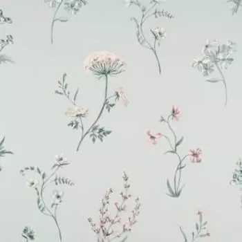 Обои Dilmax Herbarium, горячее тиснение на флизелиновой основе, голубой, 1.06х10 м